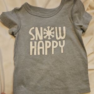 5 for $30! Cat & Jack Gray 'Snow Happy' Kids T-Shirt
